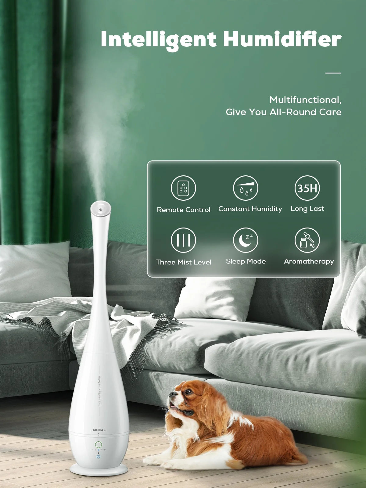 5L Cool Mist Floor Humidifier with Remote Control X41811