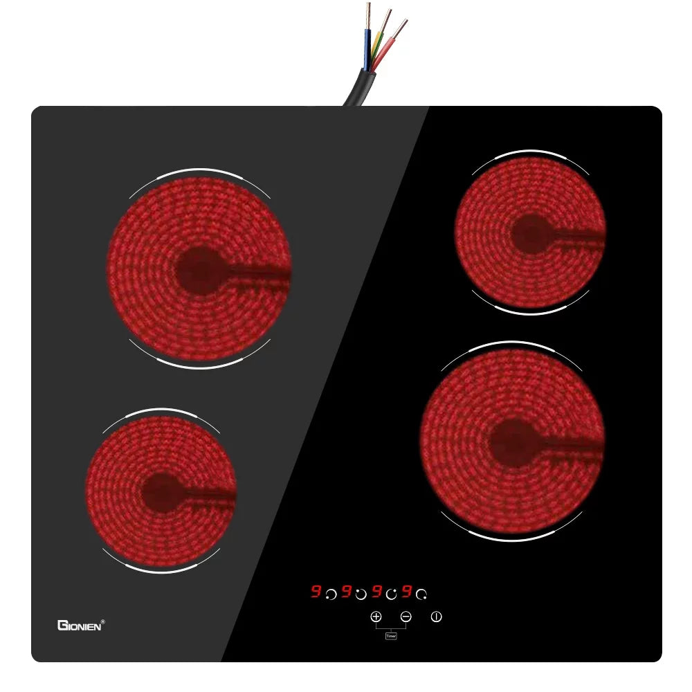 2 Burner Electric Cooktop, 12 Inch Ceramic Cooktop, 3000W R595824