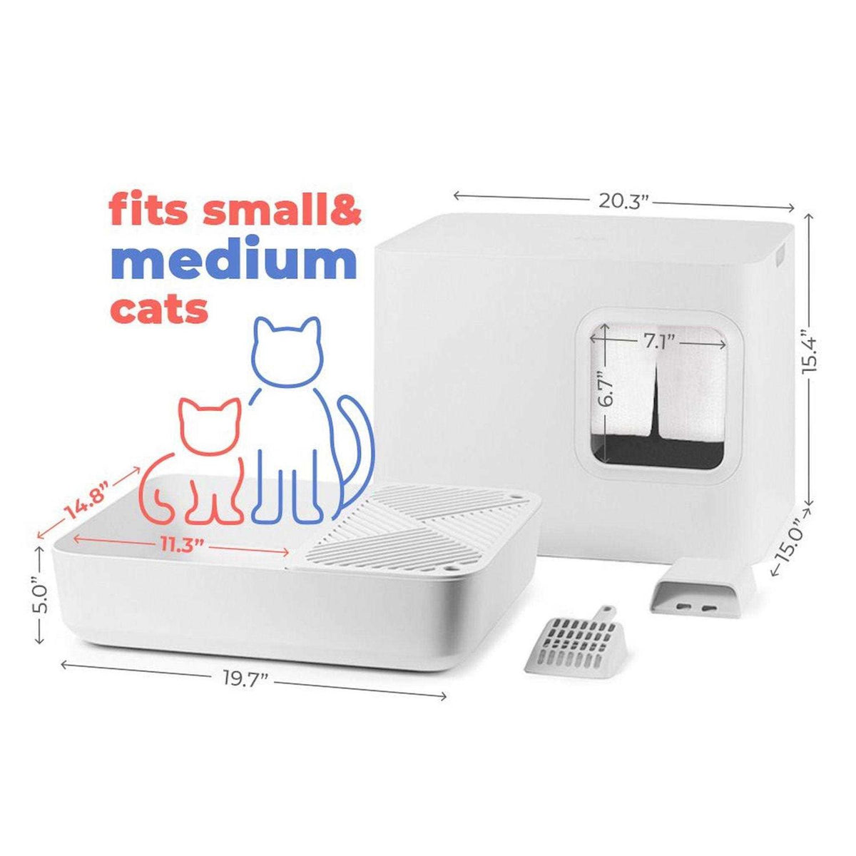 Cat Litter Box with Scoop and Holder H333874