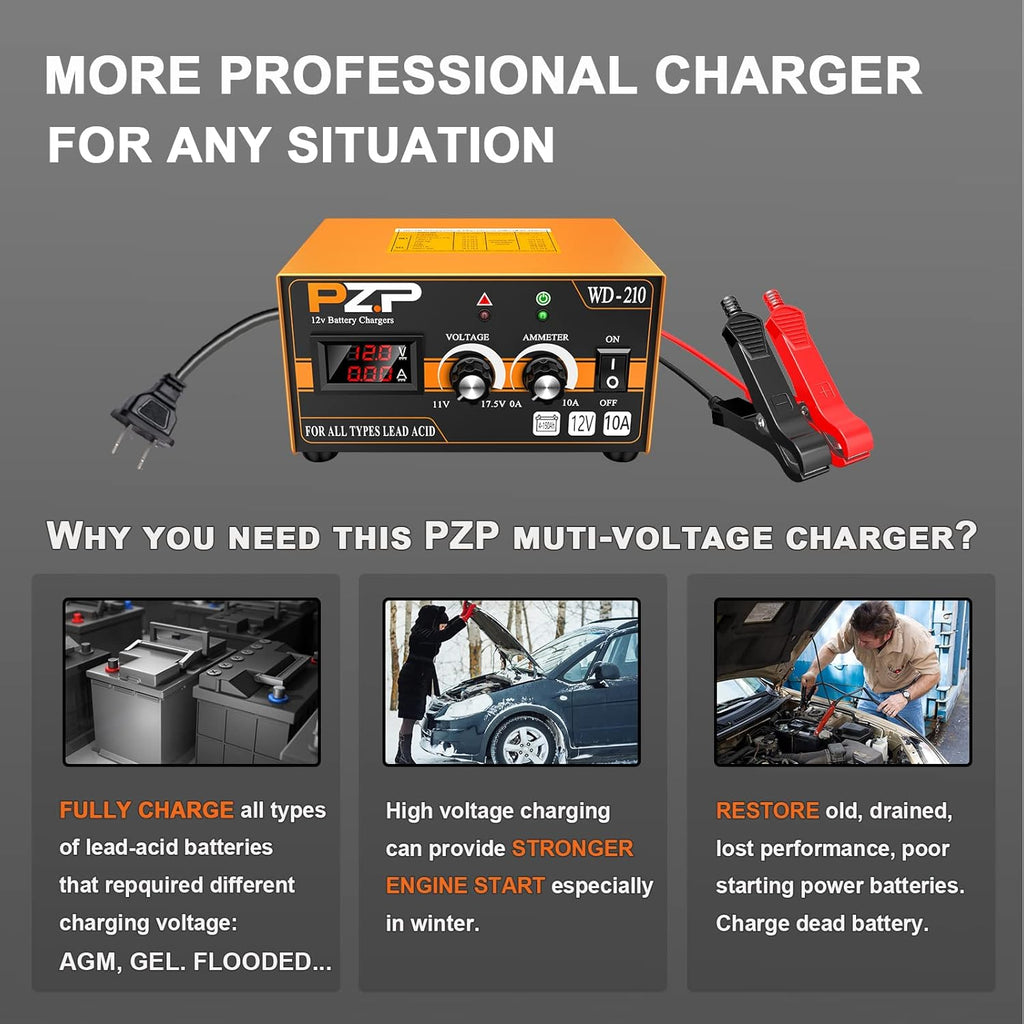 0-10 Amp 12v Automotive Battery Charger Z8052
