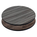 Round Gray Brown Reversible Laminate Table Top F4750