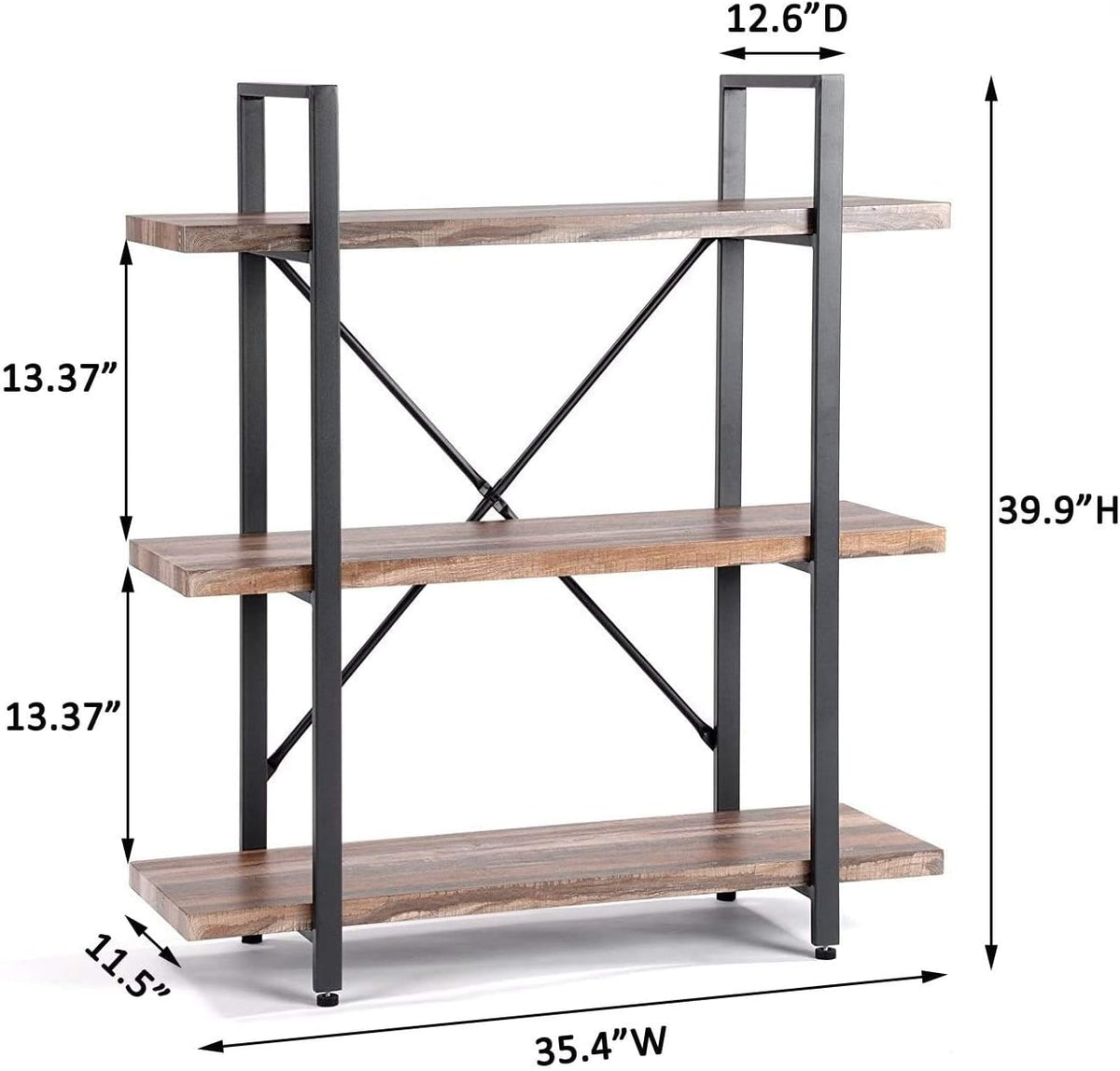 3 Tier Wood and Metal Bookshelf R99769