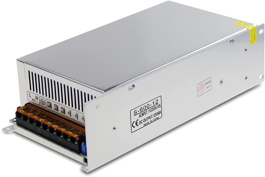 12V 50A 600W Switch Mode Power Supply AC/DC Adapter Y762