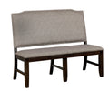 Gray Upholstered Dining Bench L43097