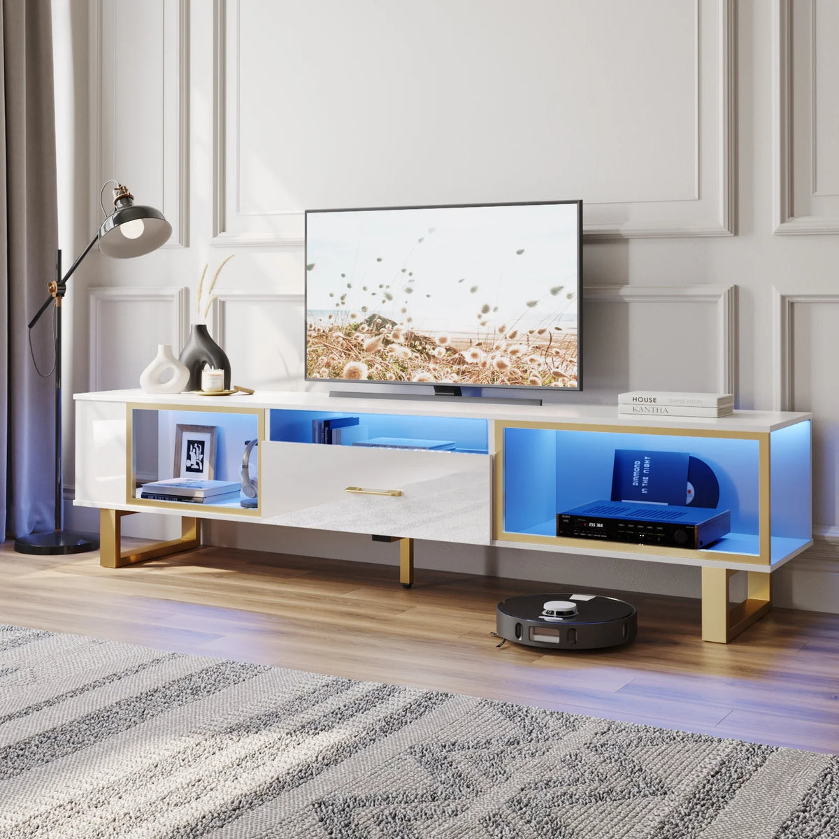70 inch High Gloss LED TV Stand with Drawer W625160