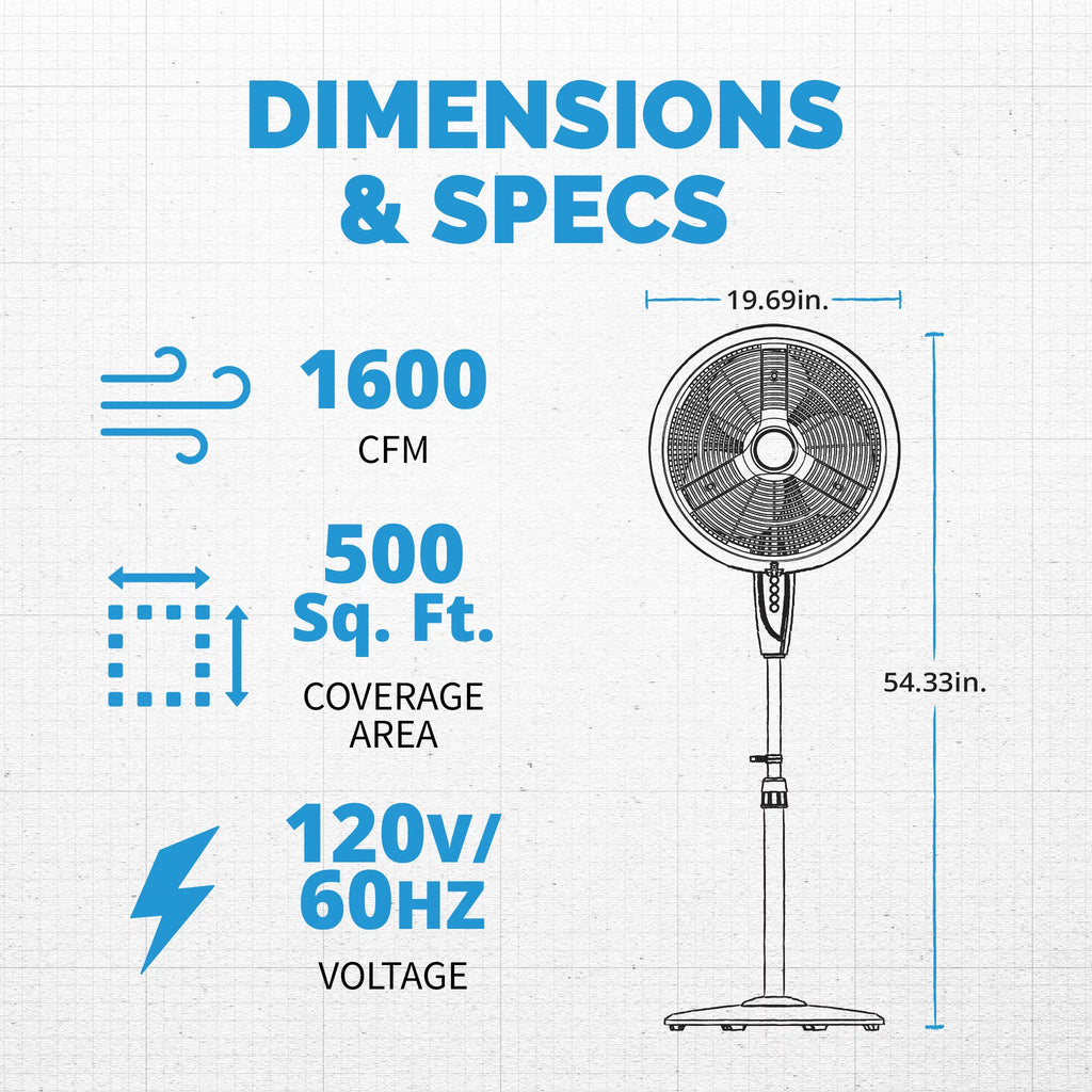 Outdoor Misting Fan & Pedestal Fan A22609