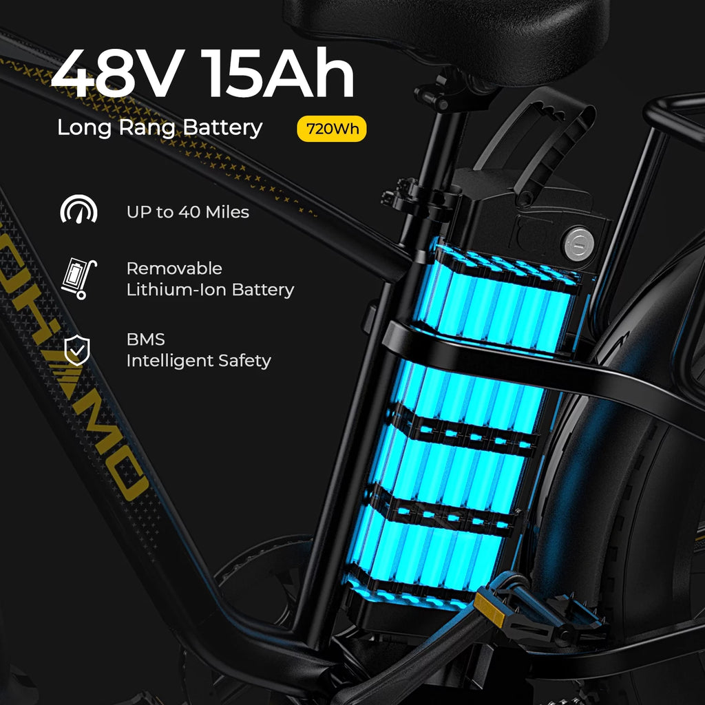 750W 48V 15Ah Fat Tire Electric Mountain Bike A31393