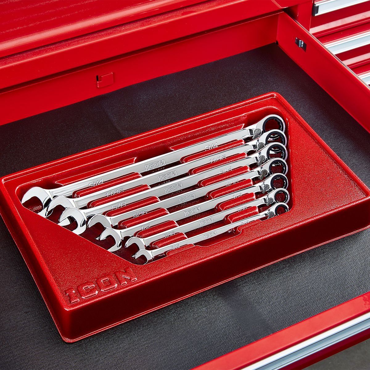 SAE Ratcheting Combination Wrench Set, 7-Piece L78481