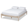 Antique White Wood Platform Bed Frame King I4172