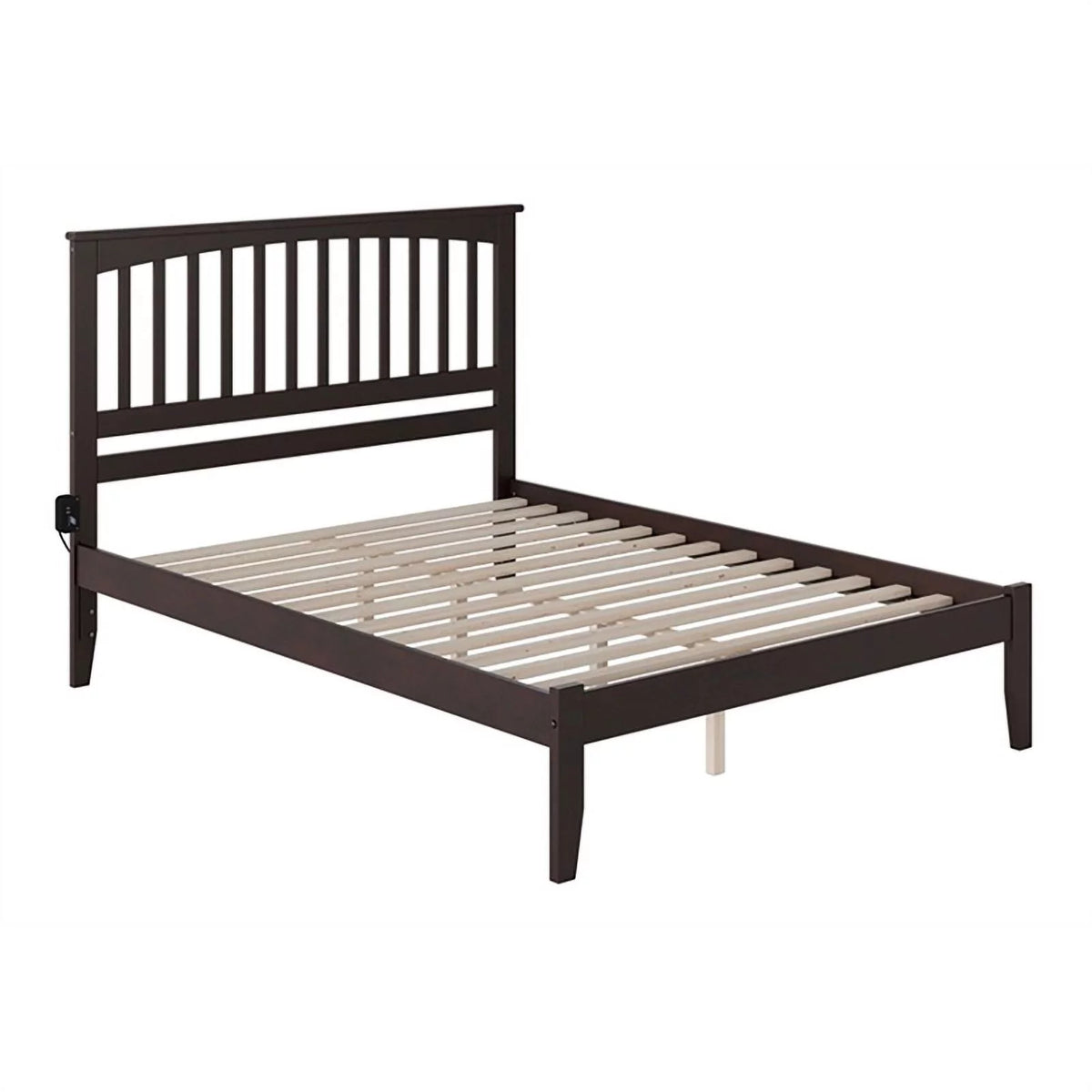 Queen Spindle Platform Bed in Espresso W897