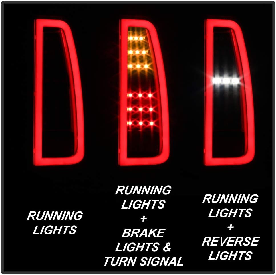 Black Full LED Tail Lights Pair Set X78026