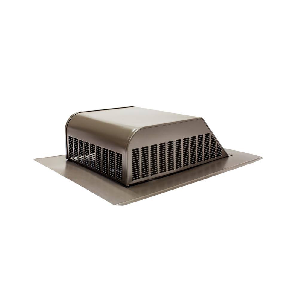 Galvanized Slant-Back Roof Louver Static Vent in Weatherwood E298