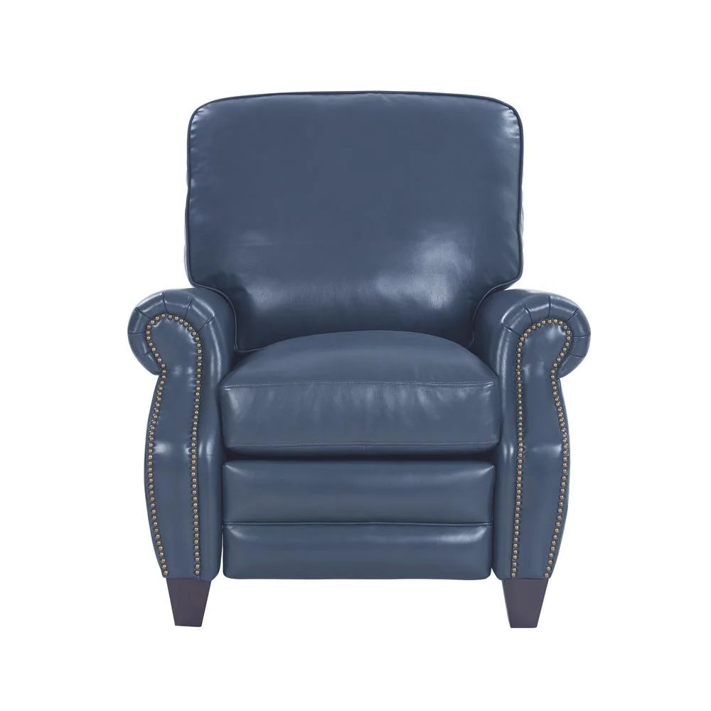 Blue All Leather Recliner S33601