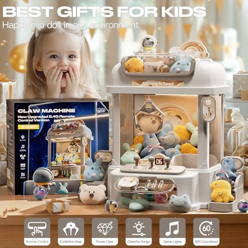 Remote Control Claw Machine with Light Sounds (White) J1577