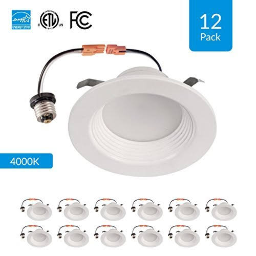 4-Inch Dimmable LED Recessed Lights 12-Pack 4000K U875909