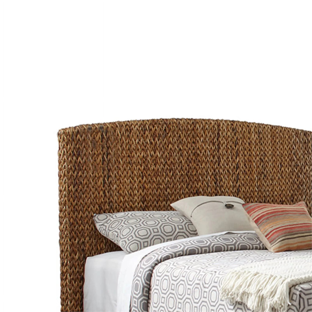 Solid Wood Queen Size Bed with Chamfered Legs in Brown R143