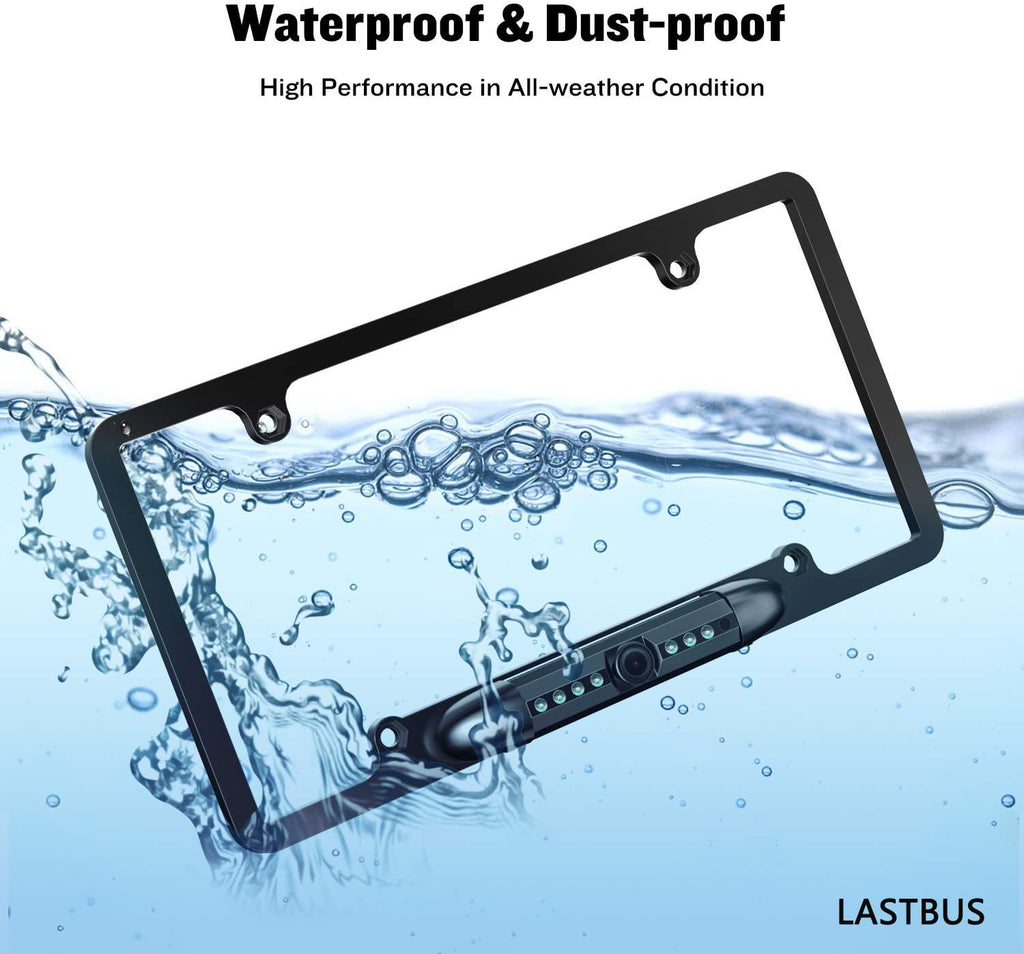 Wireless Backup Camera 170° View Angle IP69 Waterproof License Plate Camera I124458