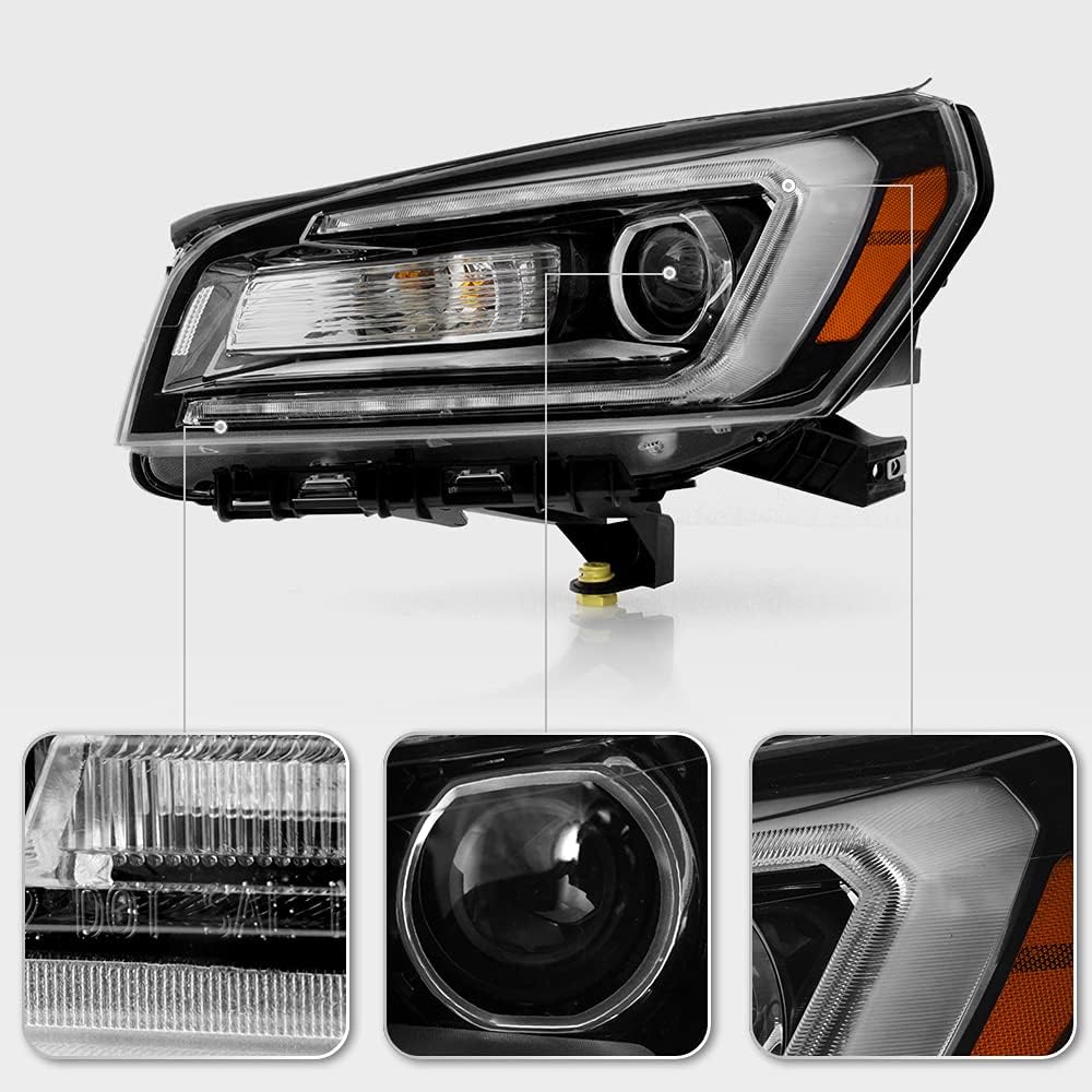 Black Halogen Headlight Lamp Left Driver Side G57656