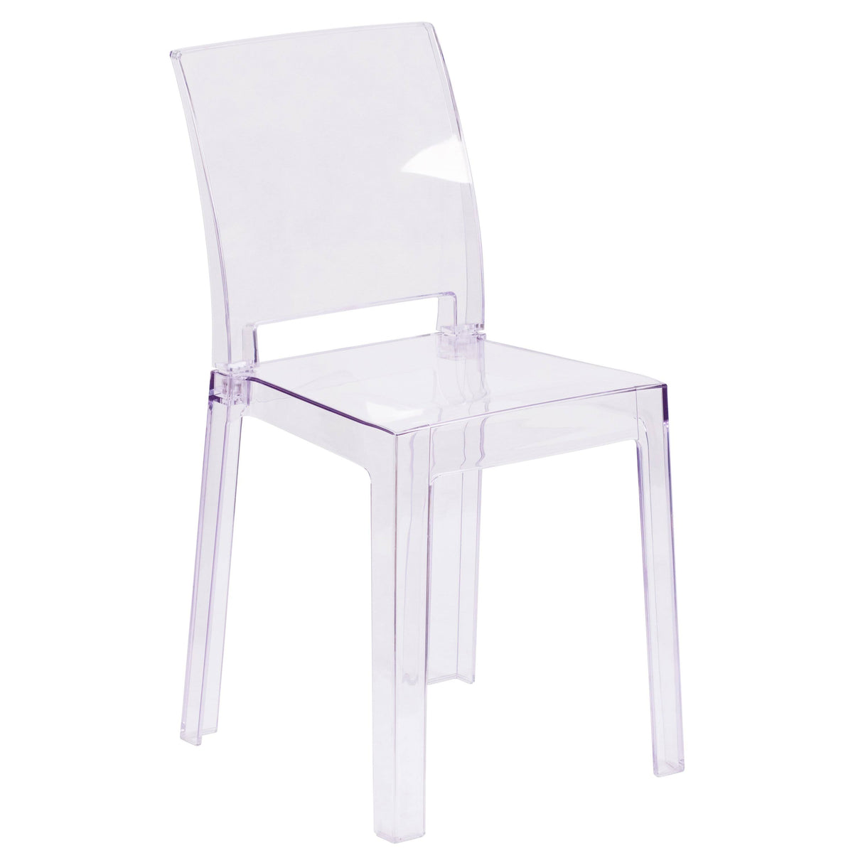 Transparent Crystal Square Back Chair P629