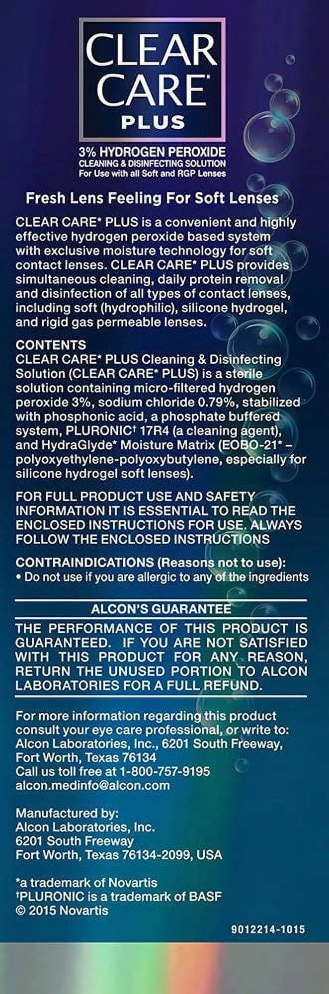 12 oz Contact Lens Cleaning and Disinfecting Solution P656248