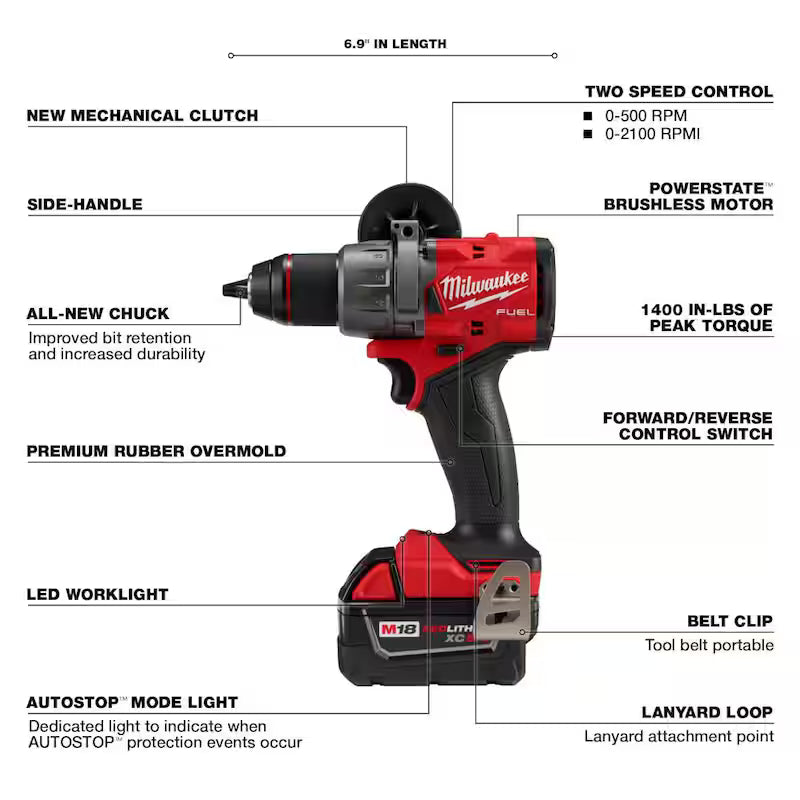 18-Volt Lithium-Ion Brushless Cordless Hammer Drill and Impact Driver Combo Kit with Inflator Z86614