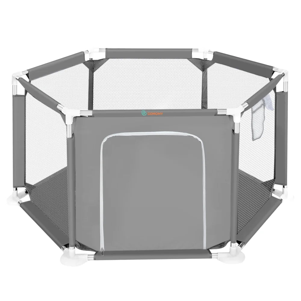 Blue 6 Panel Portable Baby Playpen A7241