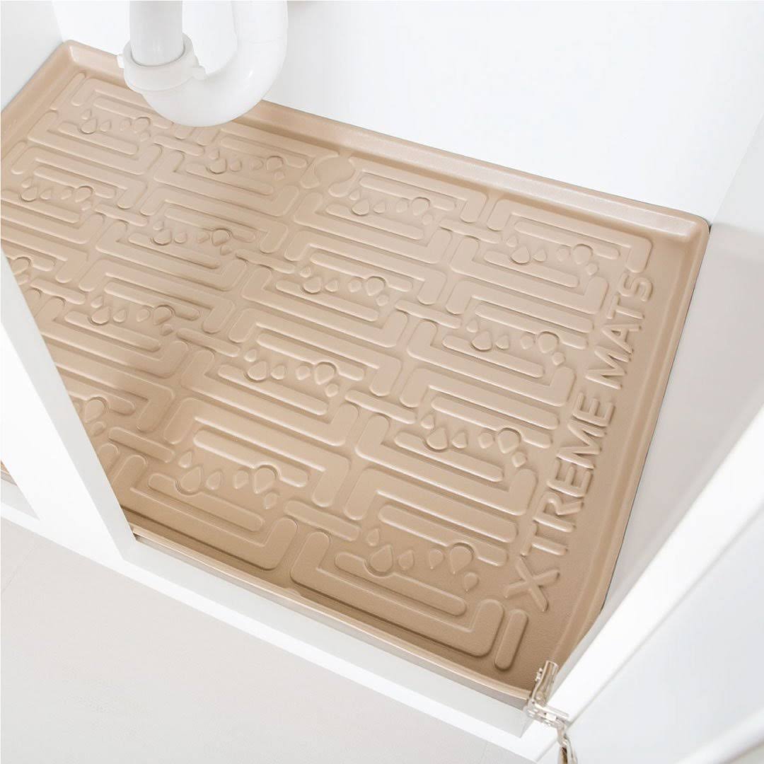 Under Sink Kitchen Cabinet Mat 37 x 22 inch Beige Z908703