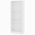 3-Tier White Chipboard Bookcase L891144