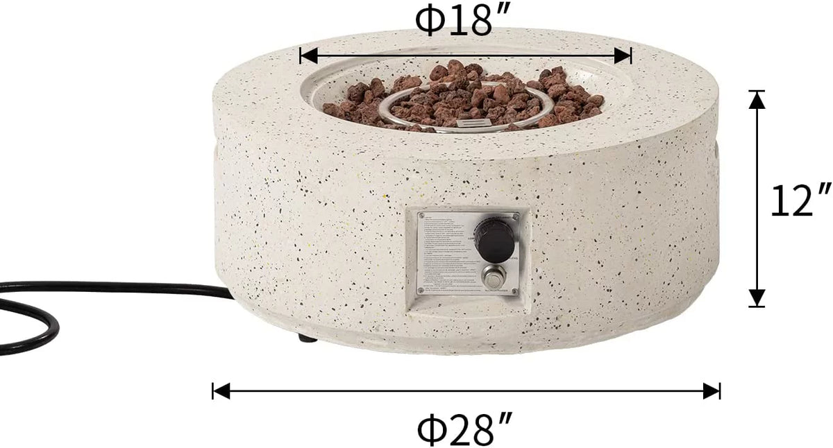 28-inch Round Propane Fire Pit Table V4132