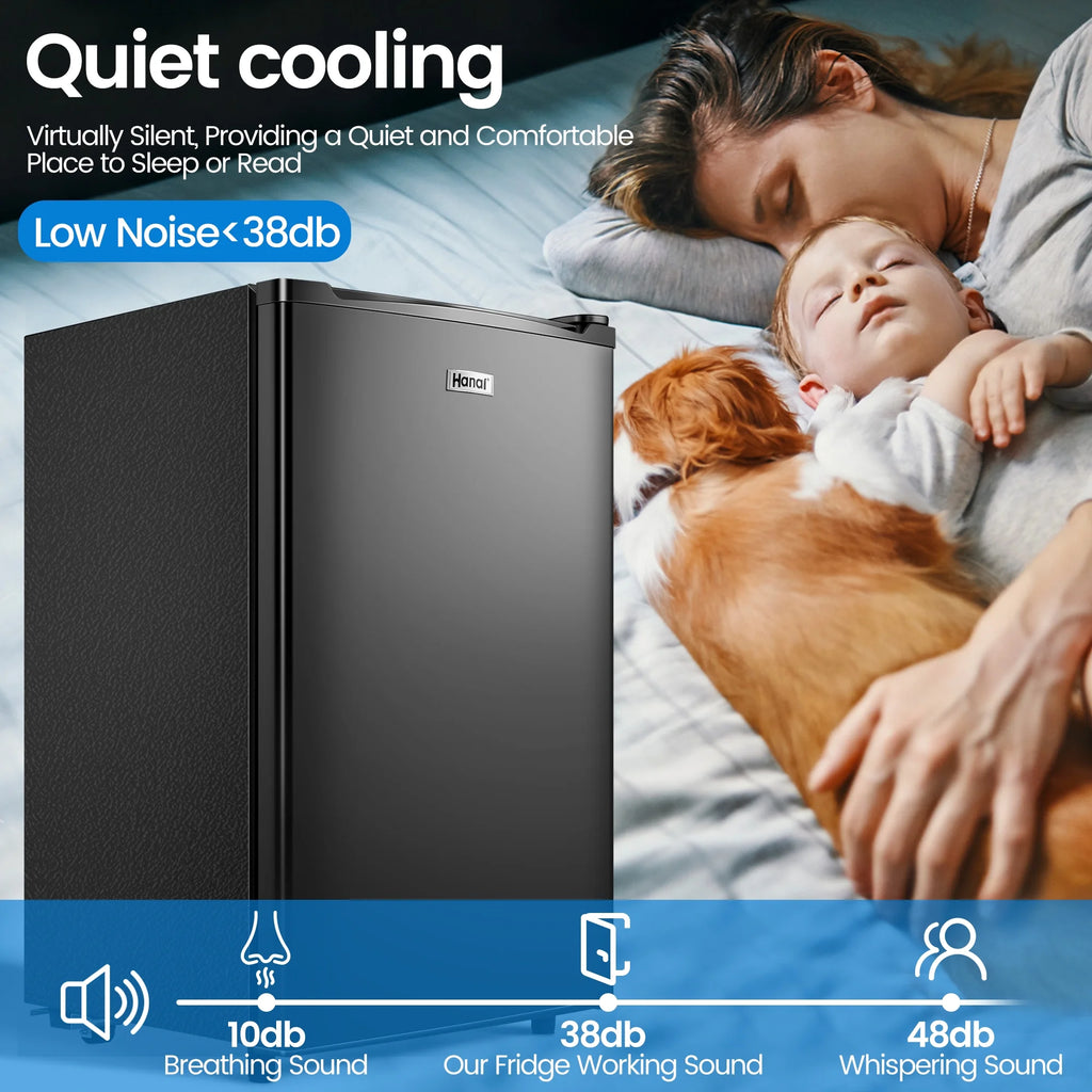 3.2 Cu ft Single Door Mini Fridge, Black H323232
