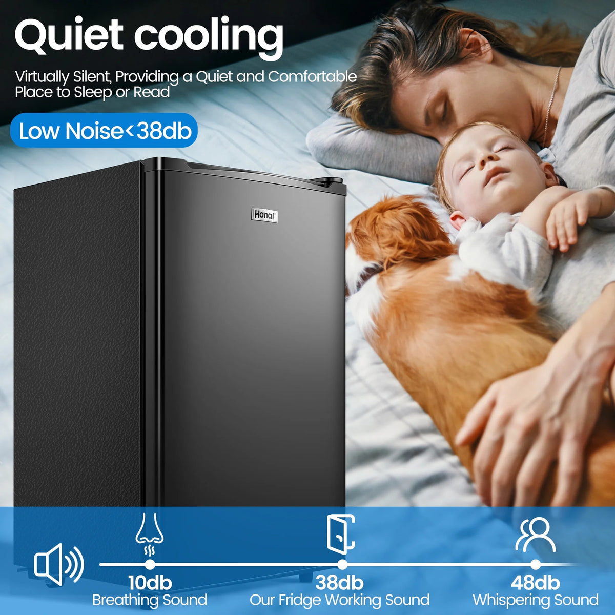 3.2 Cu ft Single Door Mini Fridge, Black H323232