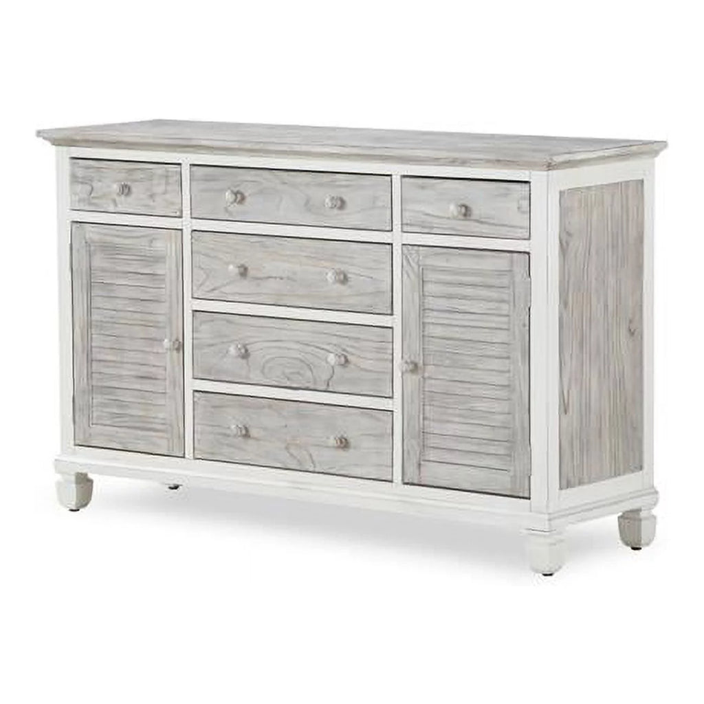 Gray White 6 Drawer Wood Dresser L981269