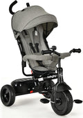 4-in-1 Toddler Tricycle with Push Handle and Canopy B47518