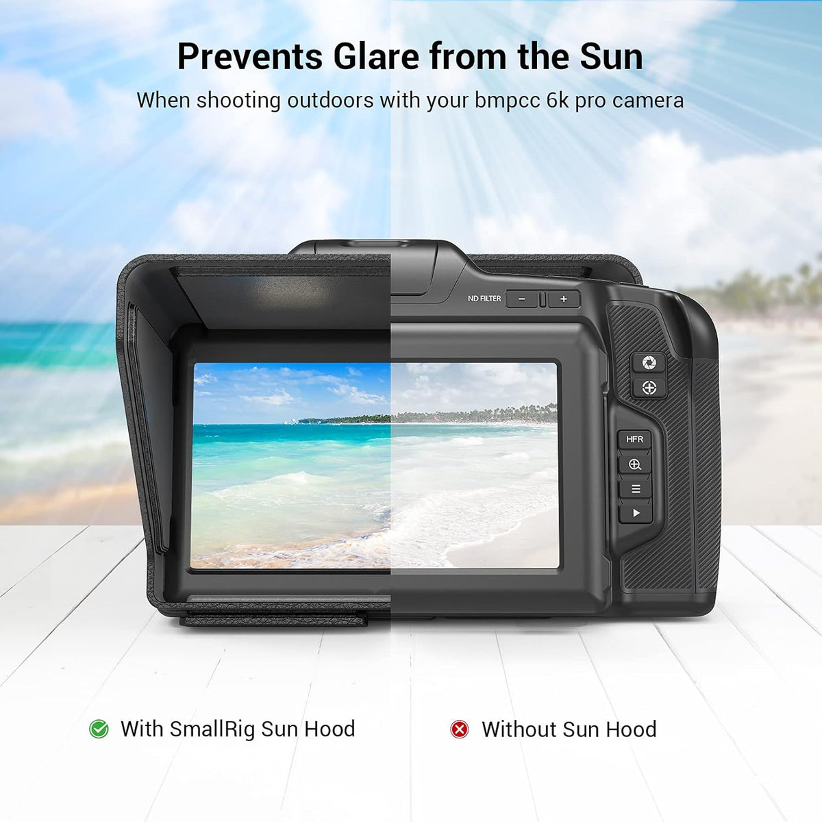 Camera Sun Hood Sun Shade LCD Screen Sunhood S554487