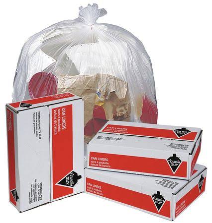 Clear 20 to 30 Gal. 10 micron Trash Bags E229542