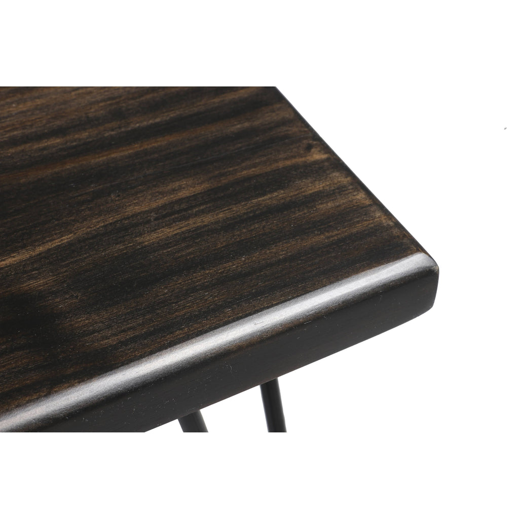 Rustic White Wood Bench B68305
