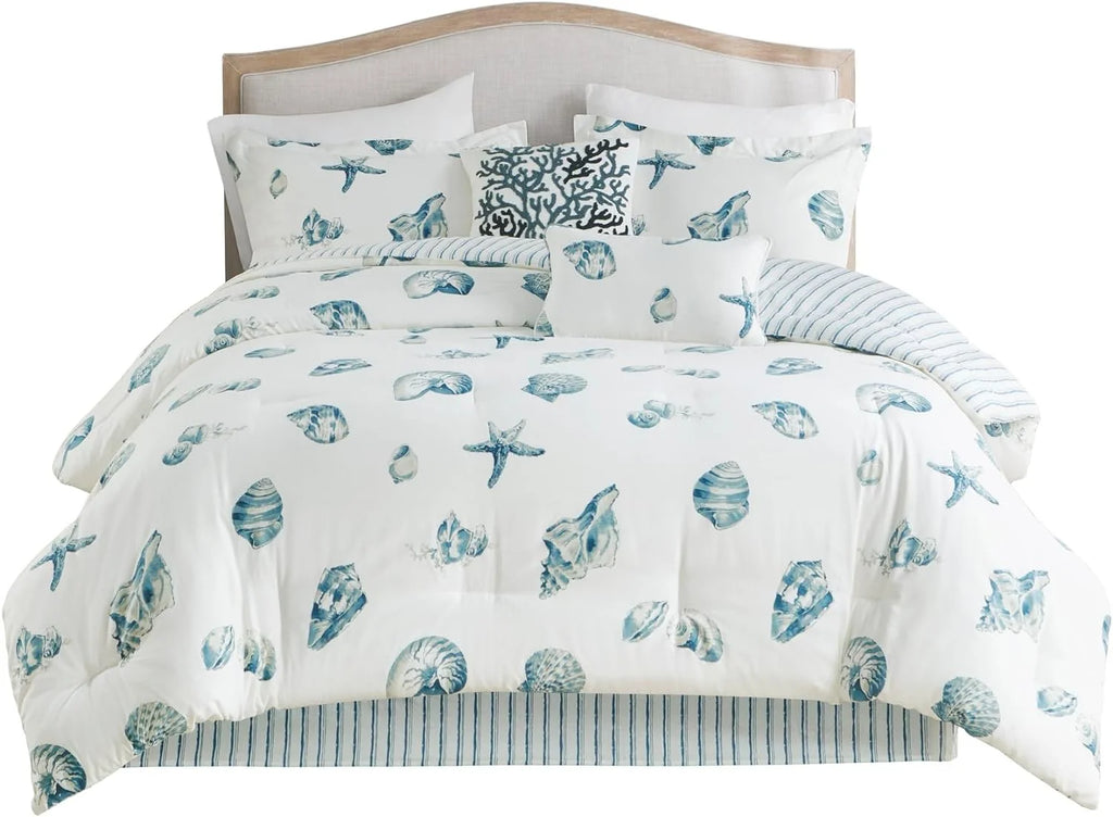 Coastal Reversible Comforter Set 4 Piece L7708