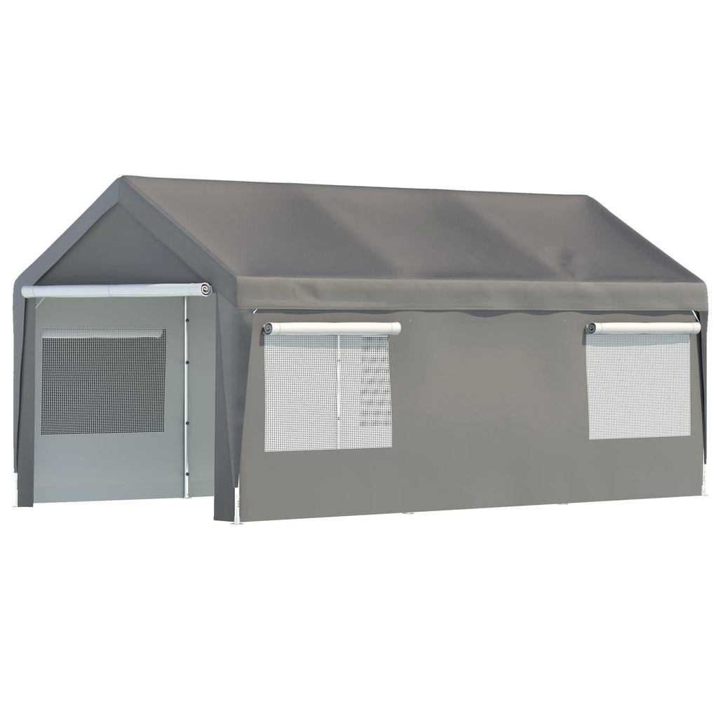 10 x 20 ft. Heavy Duty Steel Outdoor Carport Canopy B195855