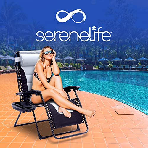Adjustable Foldable Zero Gravity Rattan Chair with Side Table J807