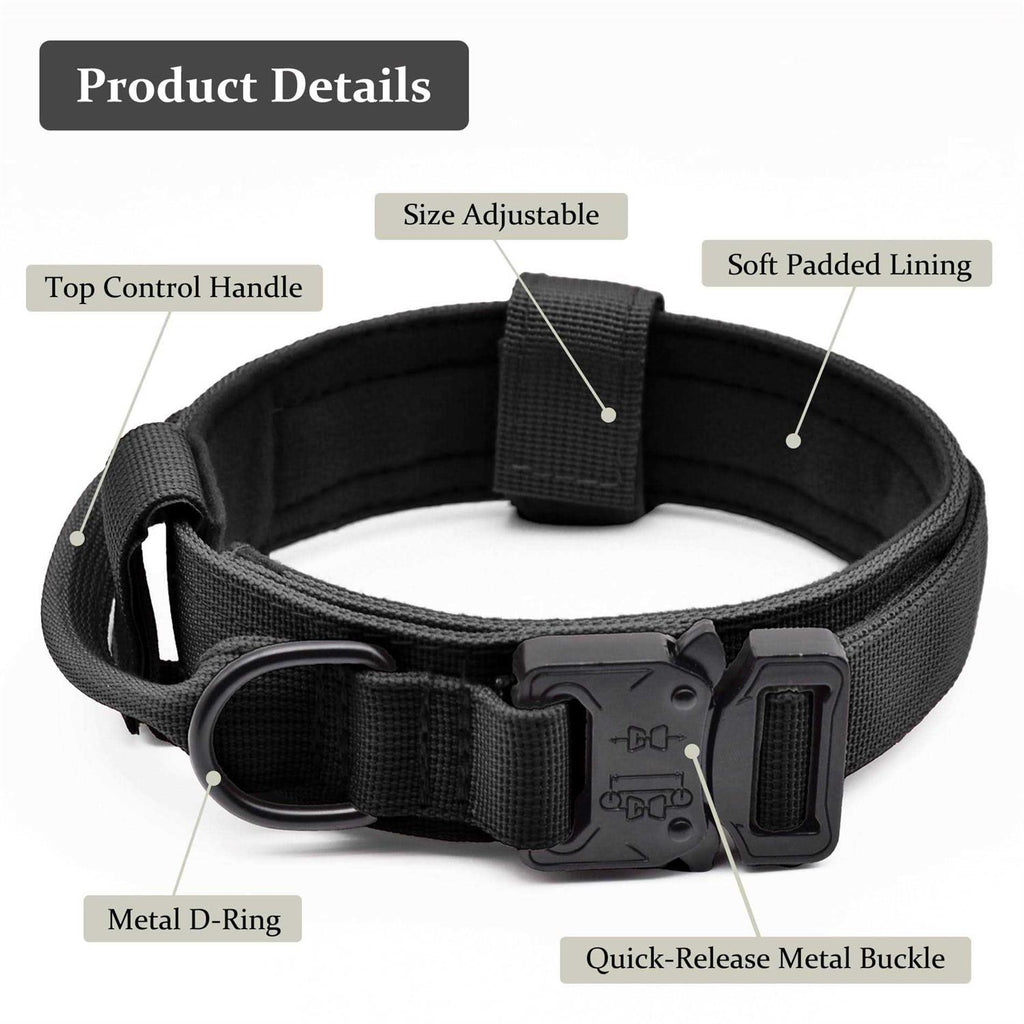 Adjustable Nylon Tactical Dog Collar with Control Handle H95166