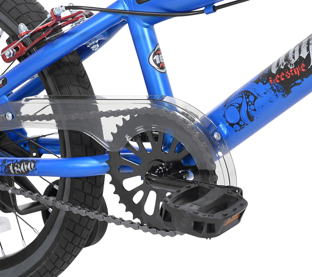 18-inch Blue Freestyle BMX Bicycle P51420
