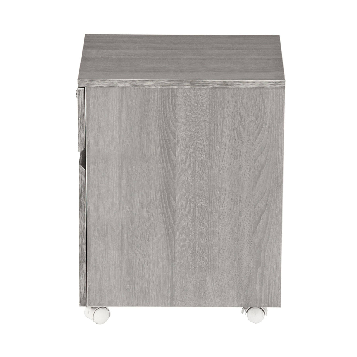 White Two Drawer Vertical Filing Cabinet with Lock L66440