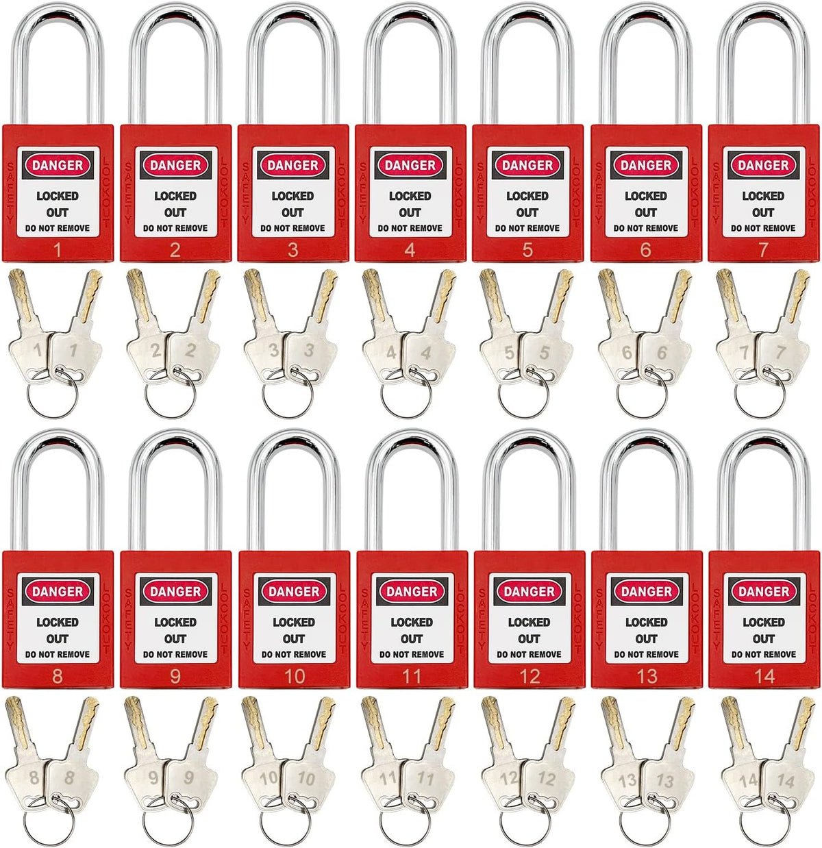Lockout Tagout Station with 10 Padlocks, 2 Hasps, 20 Tags S3869