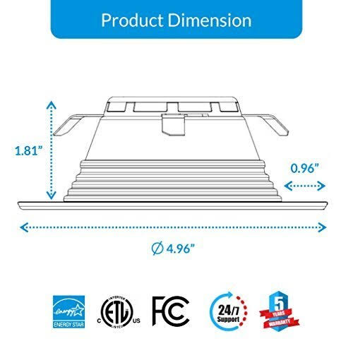 4-Inch Dimmable LED Recessed Lights 12-Pack 4000K U875909