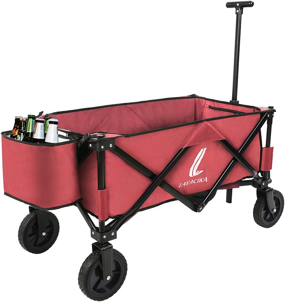 Collapsible Utility Wagon with Wheels Black A8487