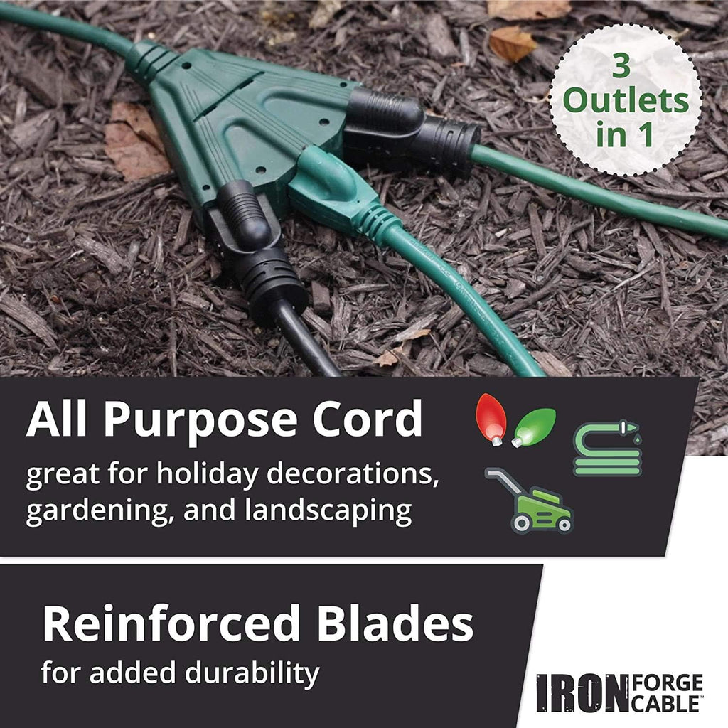 100 Ft Outdoor Extension Cord with 3 Outlets S1876