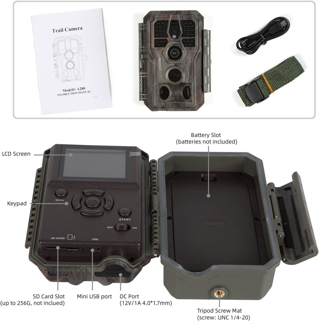 2-Pack 24MP 1296P Trail Game Cameras I30020