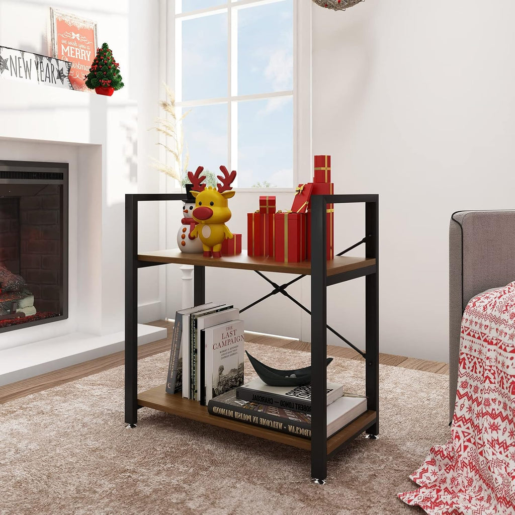 Industrial Style 2 Tier Bookshelf Storage Rack A12032