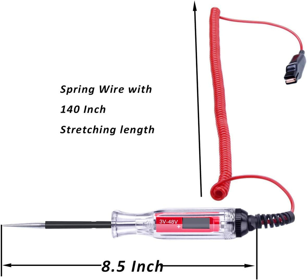 3-48V Digital LCD Circuit Tester with Extended Spring Wire T221
