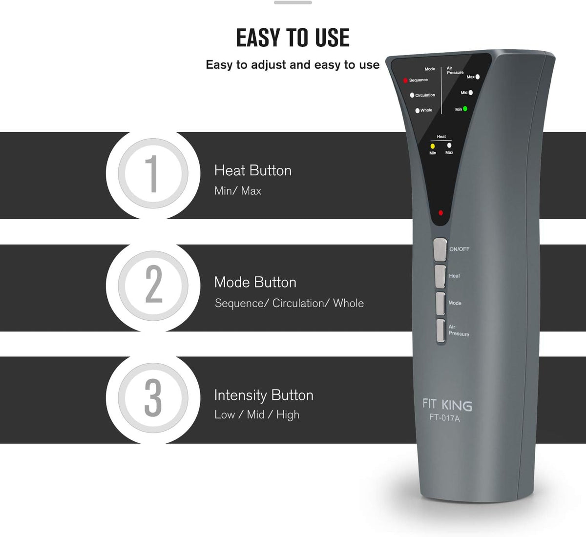 Leg Massager with Heat 3 Modes 3 Intensities D64107